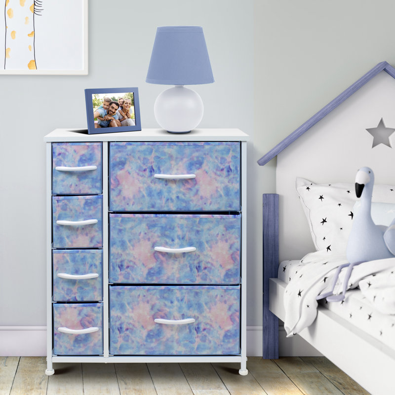 Sorbus 7 Drawers Dresser with Steel Frame and Wood Top Wayfair